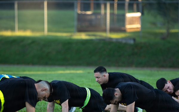 U.S Army Reserve Drill Sergeants conduct the AFT