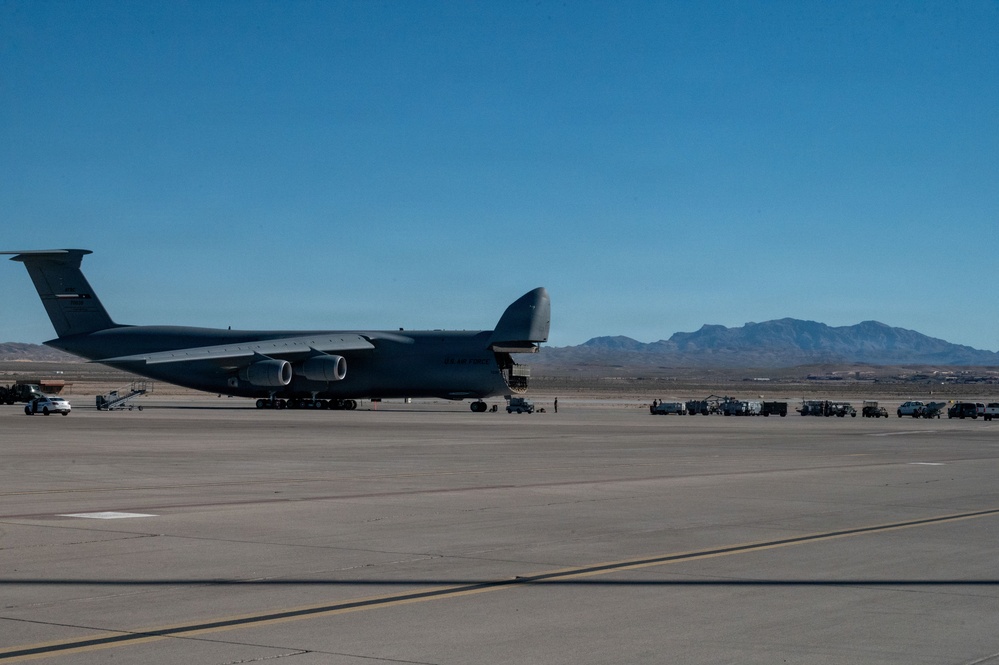 C-5M Super Galaxy arrives at Nellis for Bamboo Eagle 26-1