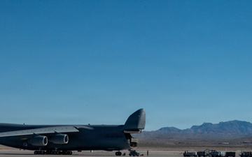 C-5M Super Galaxy arrives at Nellis for Bamboo Eagle 26-1