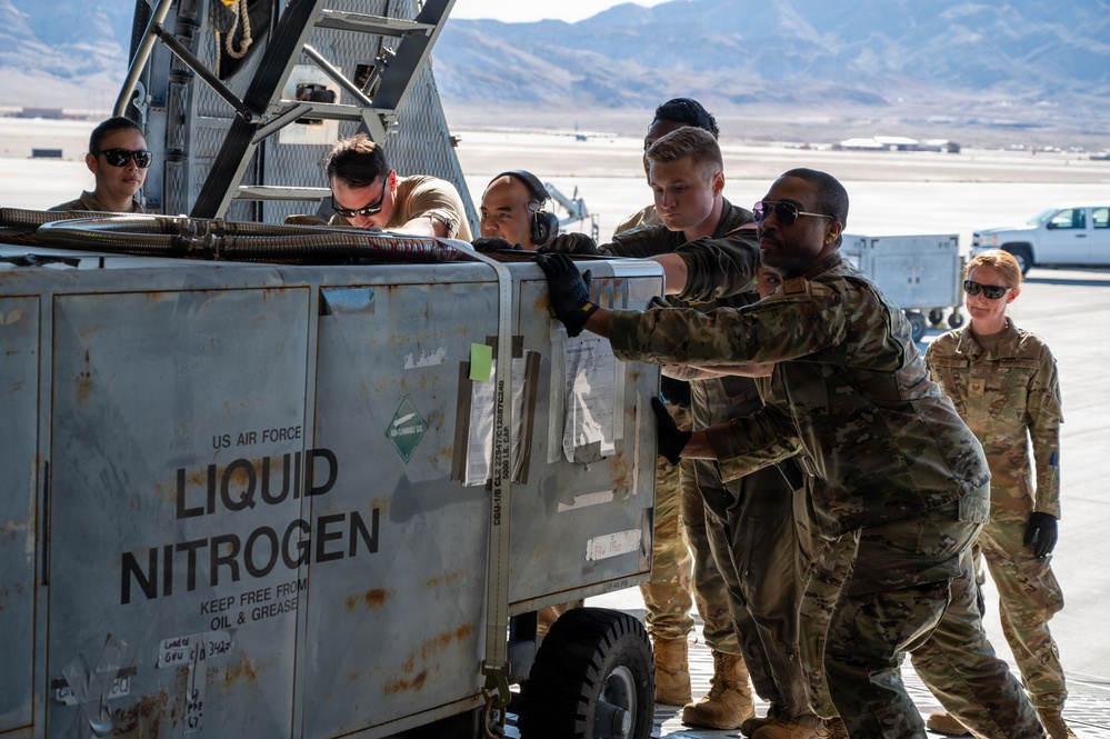 C-5M Super Galaxy arrives at Nellis for Bamboo Eagle 26-1