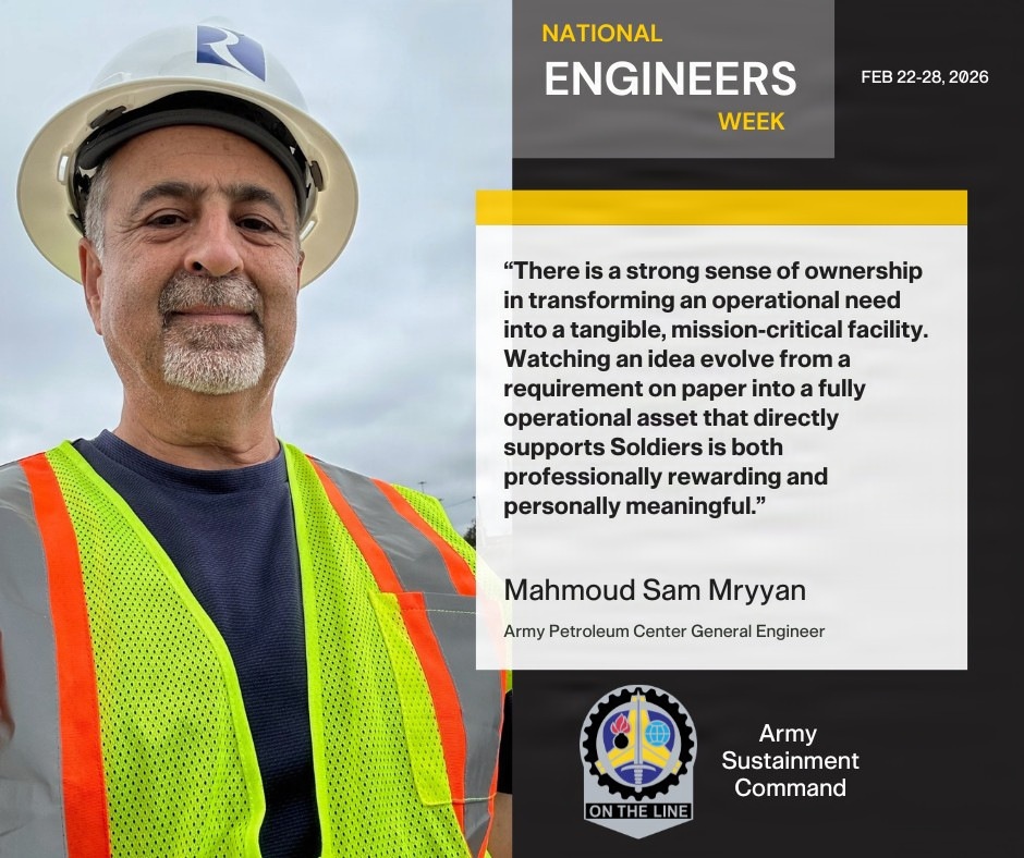 Sam Mryyan - Army Petroleum Center Engineer