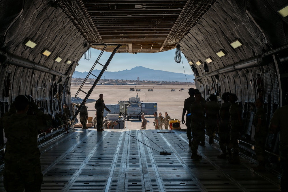 C-5M Super Galaxy arrives at Nellis for Bamboo Eagle 26-1