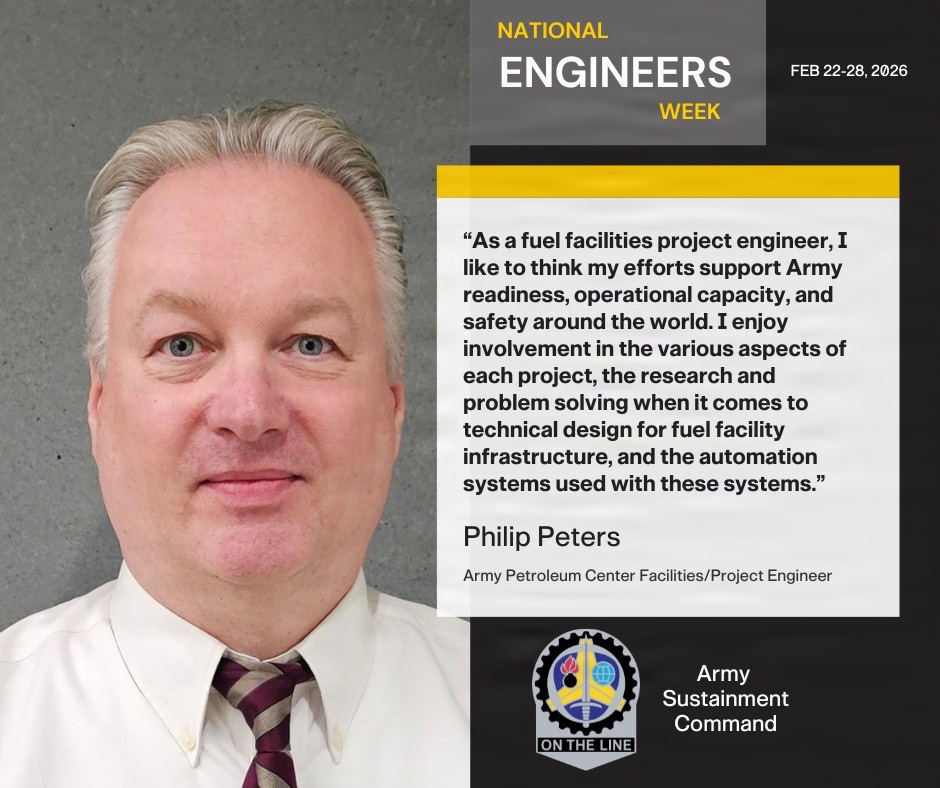 Philip Peters - Army Petroleum Center Facilities/Project Engineer
