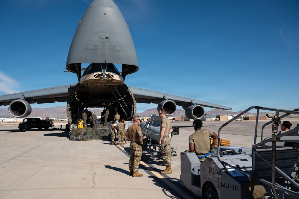 C-5M Super Galaxy arrives at Nellis for Bamboo Eagle 26-1