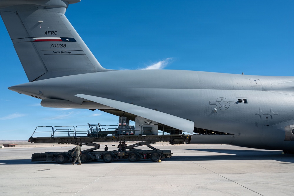 C-5M Super Galaxy arrives at Nellis for Bamboo Eagle 26-1