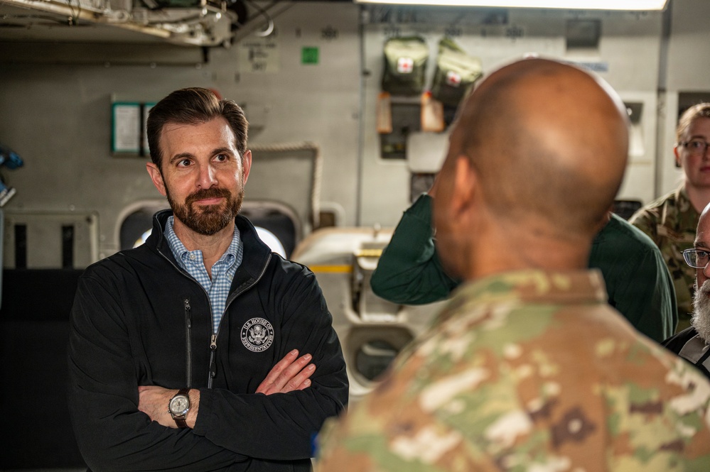 Rep. Chris Deluzio visits the 911th AW