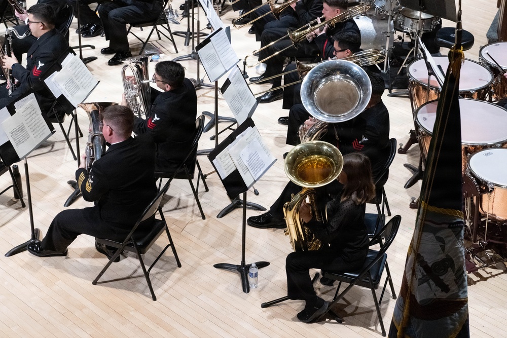 Navy Band performs at the Hochstein School