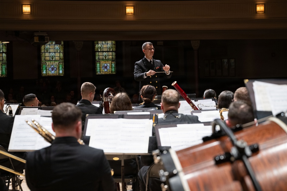 Navy Band performs at the Hochstein School