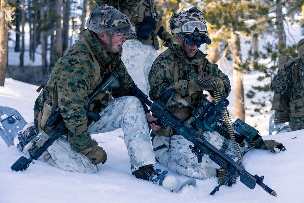 U.S. Marines with 2nd Bn., 4th Marines conduct force-on-force exercise during MTX 1-26