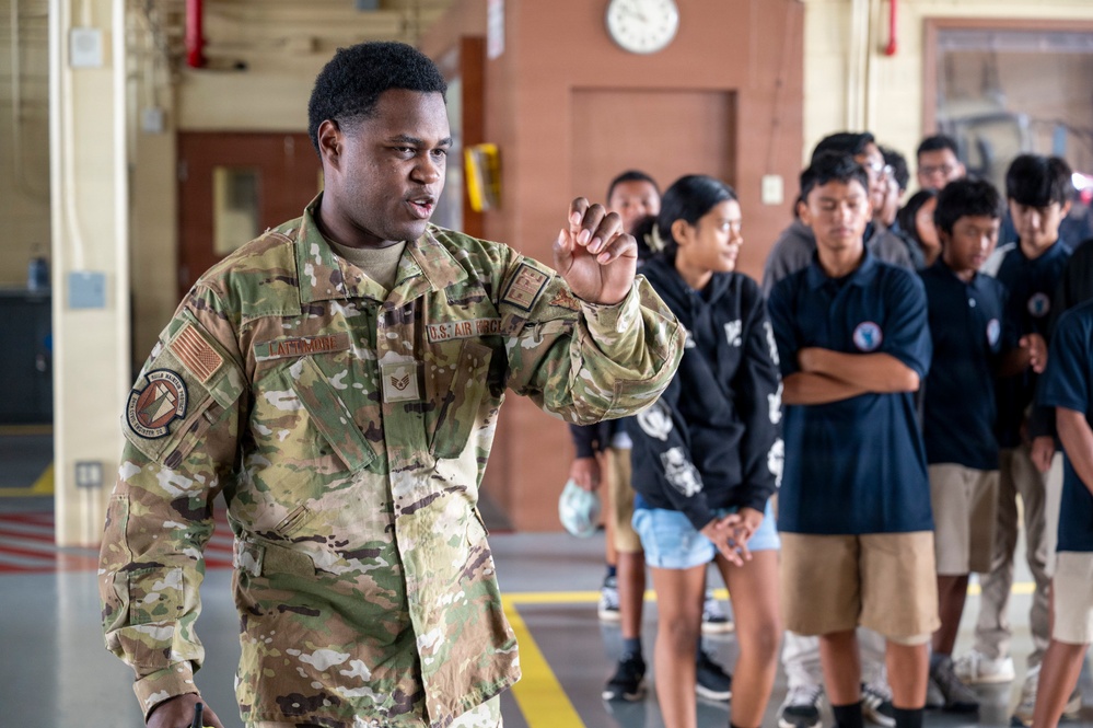 Astumbo Middle School tours Andersen AFB