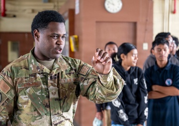 Astumbo Middle School tours Andersen AFB