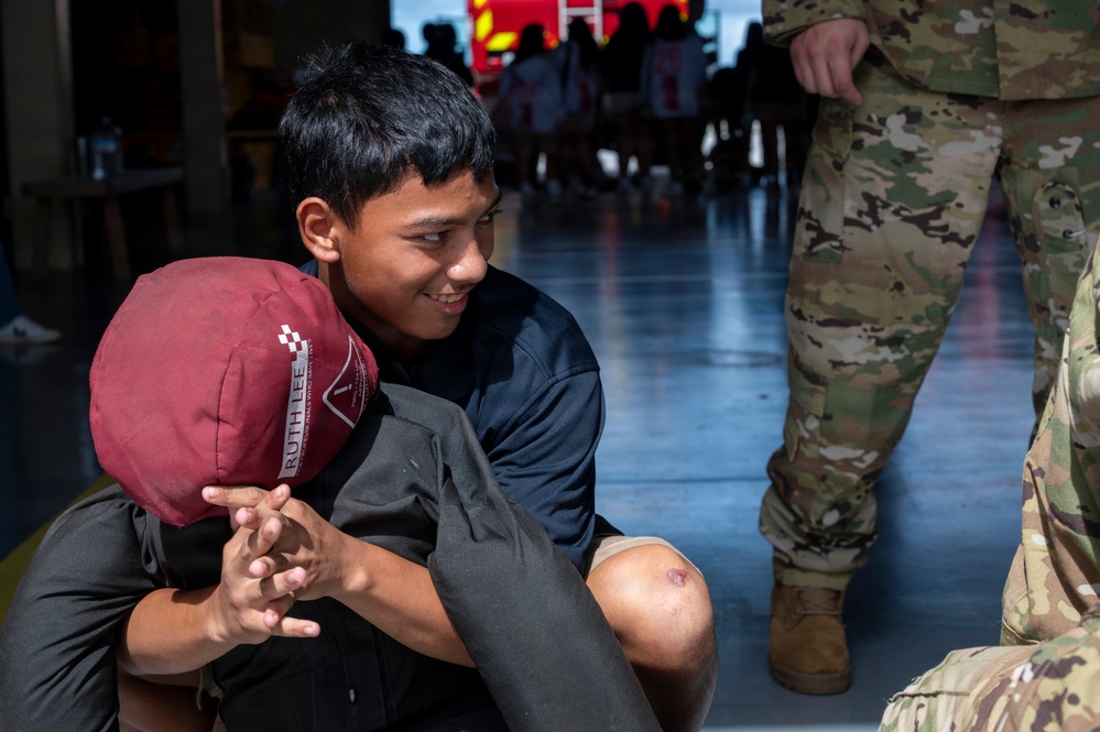 Astumbo Middle School tours Andersen AFB