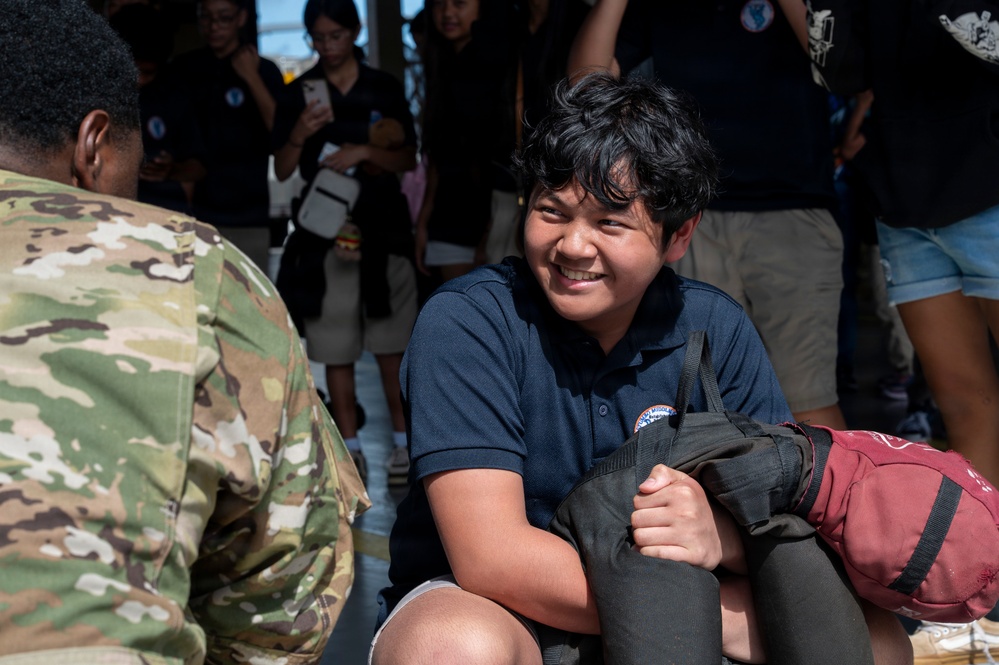 Astumbo Middle School tours Andersen AFB