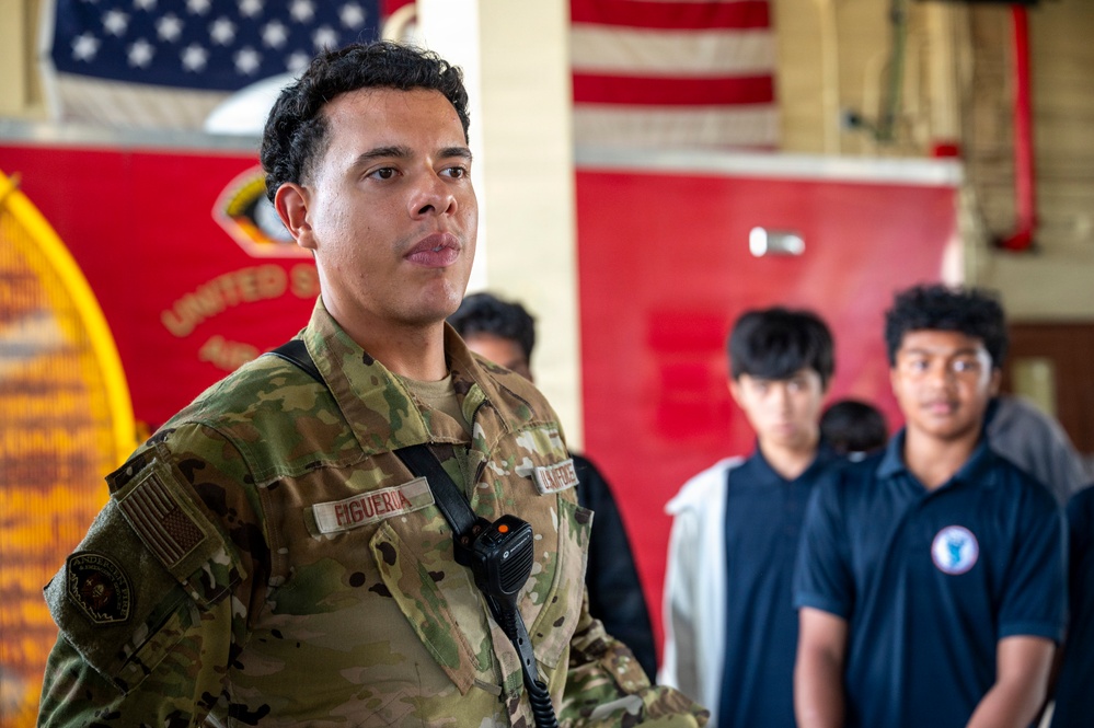 Astumbo Middle School tours Andersen AFB