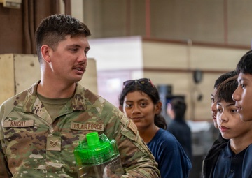 Astumbo Middle School tours Andersen AFB