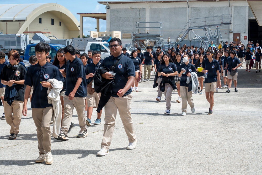 Astumbo Middle School tours Andersen AFB