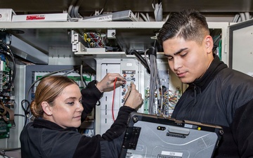 Abraham Lincoln Conducts Routine Maintenance