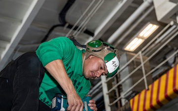 Abraham Lincoln Conducts Routine Maintenance