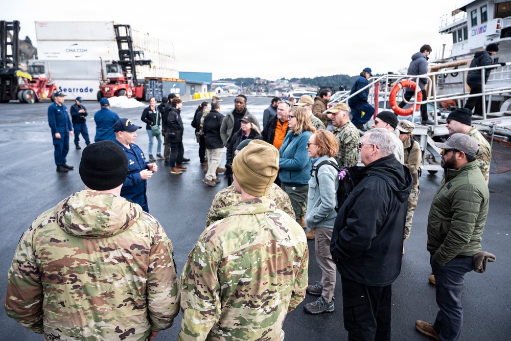 Arctic Edge 2026 medical experimentation participants tour NOAA’s Oscar Dyson (R-224) in Kodiak