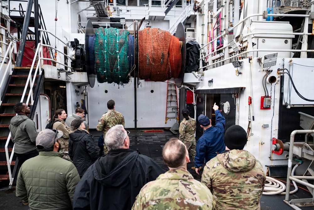 Arctic Edge 2026 medical experimentation participants tour NOAA’s Oscar Dyson (R-224) in Kodiak