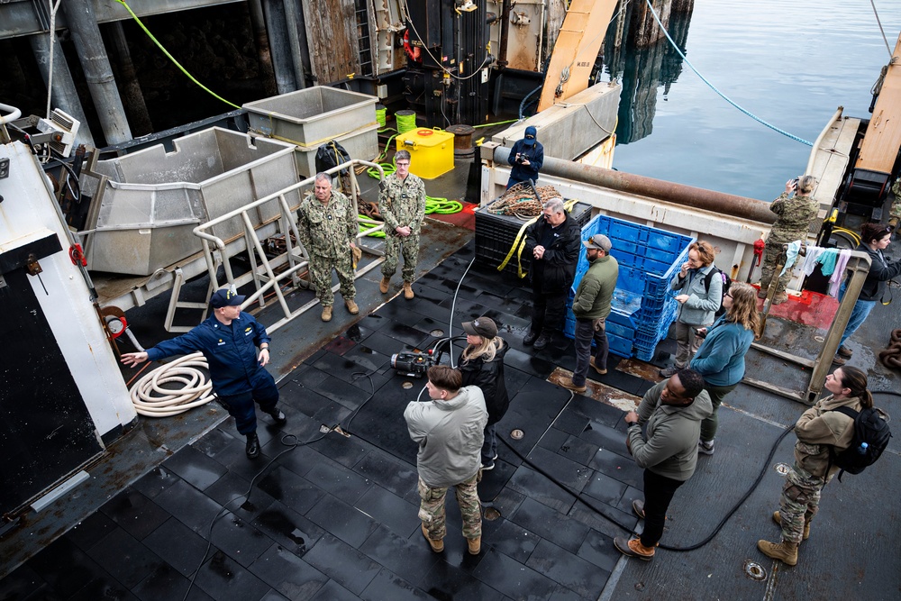 Arctic Edge 2026 medical experimentation participants tour NOAA’s Oscar Dyson (R-224) in Kodiak