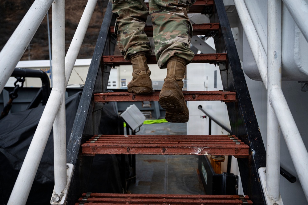 Arctic Edge 2026 medical experimentation participants tour NOAA’s Oscar Dyson (R-224) in Kodiak