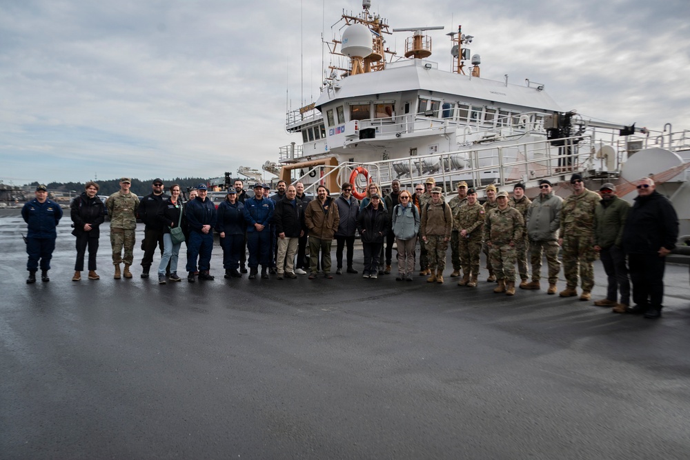 Arctic Edge 2026 medical experimentation participants tour NOAA’s Oscar Dyson (R-224) in Kodiak, AK