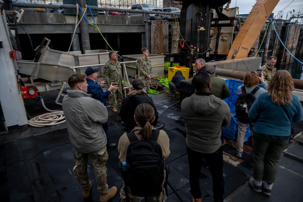 Arctic Edge 2026 medical experimentation participants tour NOAA’s Oscar Dyson (R-224) in Kodiak