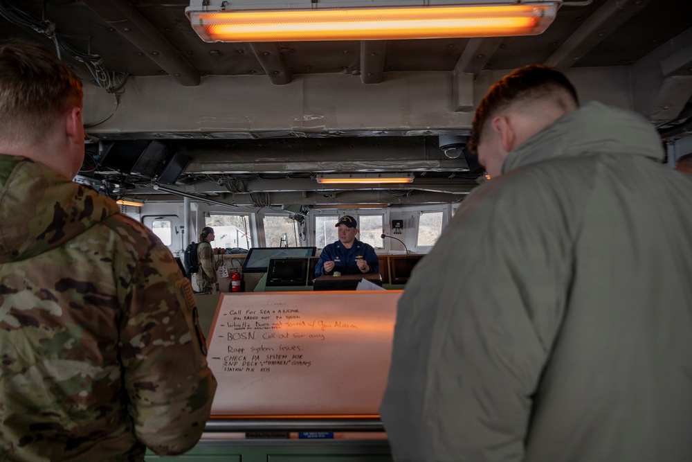 Arctic Edge 2026 medical experimentation participants tour NOAA’s Oscar Dyson (R-224) in Kodiak