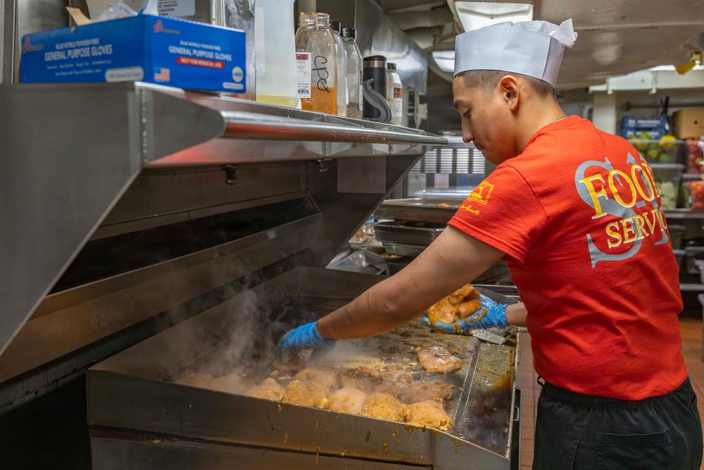 Abraham Lincoln cooks lunch