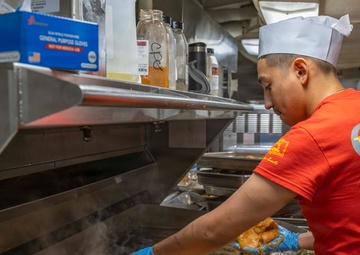 Abraham Lincoln cooks lunch