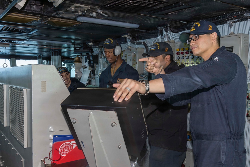 Abraham Lincoln stands watch