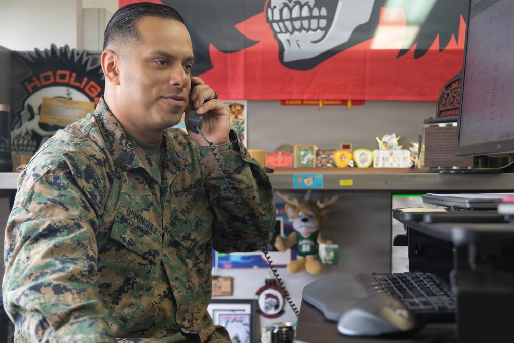 MWSS-171 Master Sgt. Adam Dominguez builds his Marines Motor Tough
