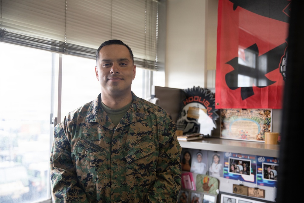 MWSS-171 Master Sgt. Adam Dominguez builds his Marines Motor Tough