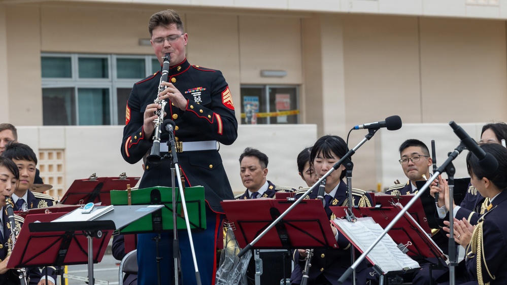 III Marine Expeditionary Force Band Performs at JGSDF Camp Miyakojima Anniversary Festival
