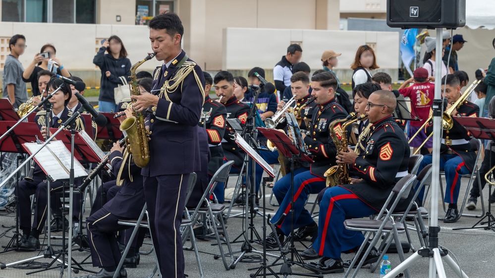 III Marine Expeditionary Force Band Performs at JGSDF Camp Miyakojima Anniversary Festival