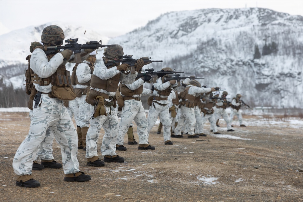 Headline: CORE26 | U.S. Marines and Sailors Execute Cold Weather Live-Fire Range for Arctic Exercise