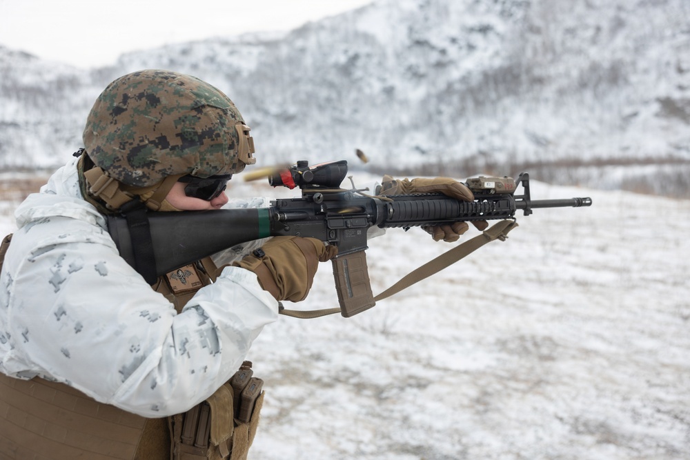 Headline: CORE26 | U.S. Marines and Sailors Execute Cold Weather Live-Fire Range for Arctic Exercise