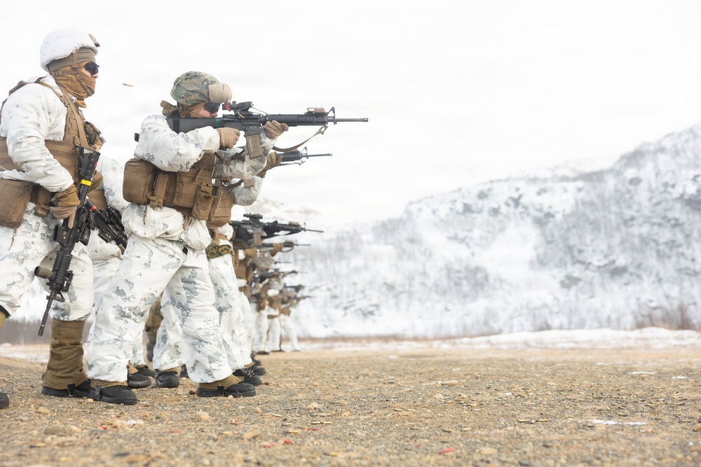 Headline: CORE26 | U.S. Marines and Sailors Execute Cold Weather Live-Fire Range for Arctic Exercise