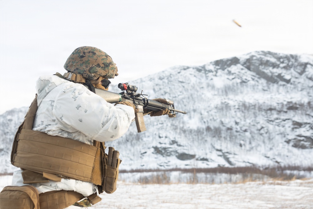Headline: CORE26 | U.S. Marines and Sailors Execute Cold Weather Live-Fire Range for Arctic Exercise