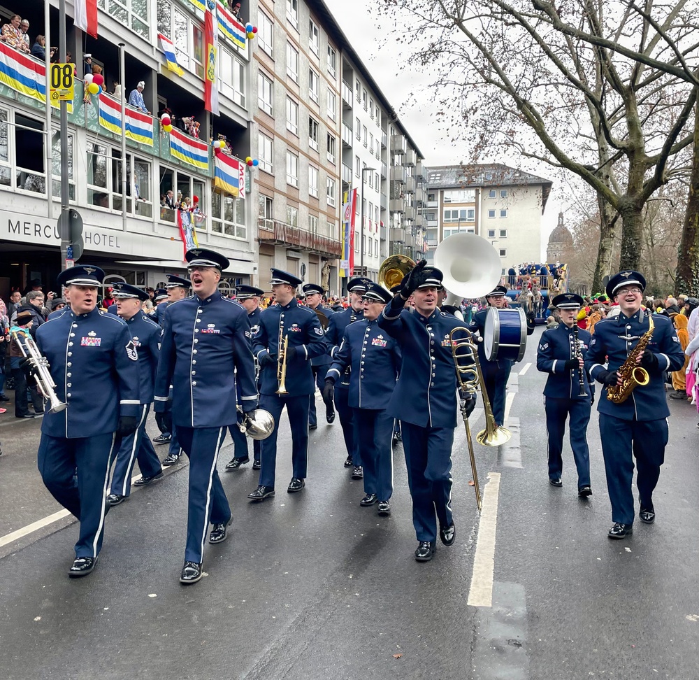 USAFE-AFAFRICA Band Performs in the 2026 Mainz Rosenmontag Fasching Parade