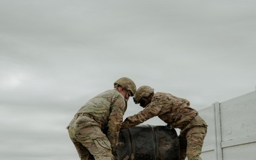 Soldiers from Echo Company, 1-44 ADA conduct Leaders Reaction Course