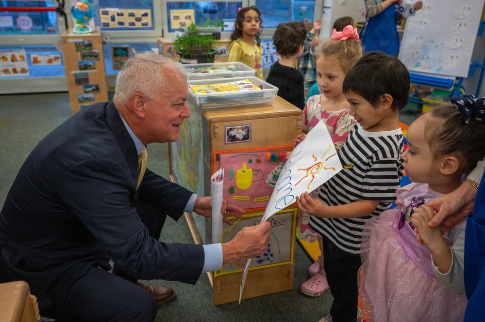 Under Secretary of War visits Ramstein, engages with Child Development Center leaders