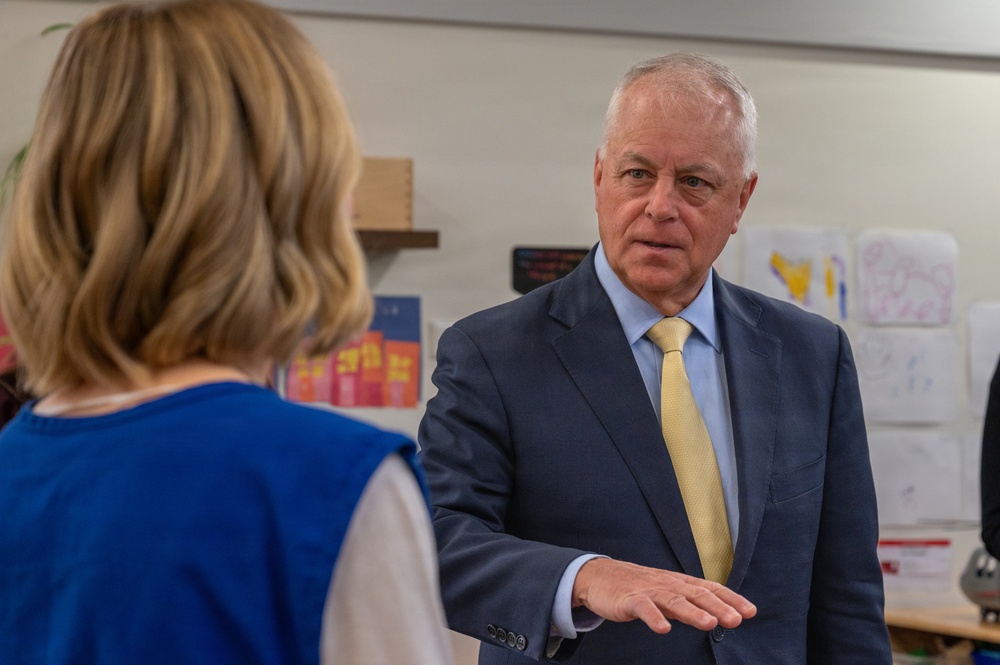 Under Secretary of War visits Ramstein, engages with Child Development Center leaders