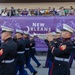 1st MARDIV Band participates in Mardi Gras Parade