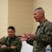 The Commandant, Gen, Eric M. Smith and Sergeant Major of the Marine Corps Carlos A. Ruiz visit TBS Echo Company