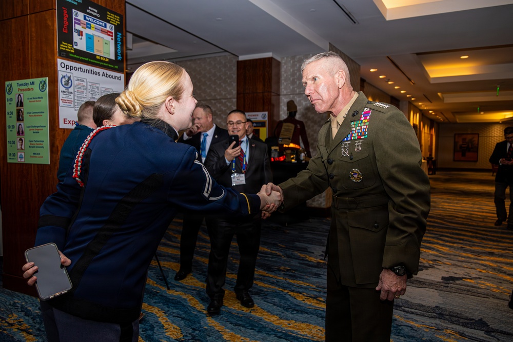 The Commandant, Gen. Eric M. Smith attends the annual AMCSUS Leadership and Awards Banquet as the Guest of Honor