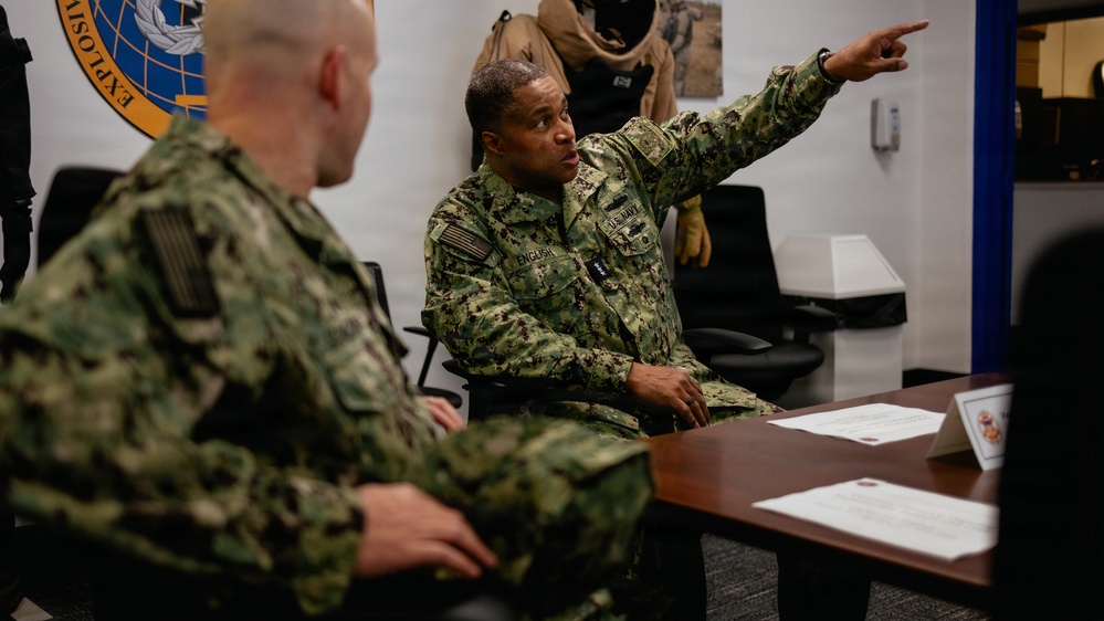 Vice Adm. Dion English Visits EOD Expeditionary Support Unit One