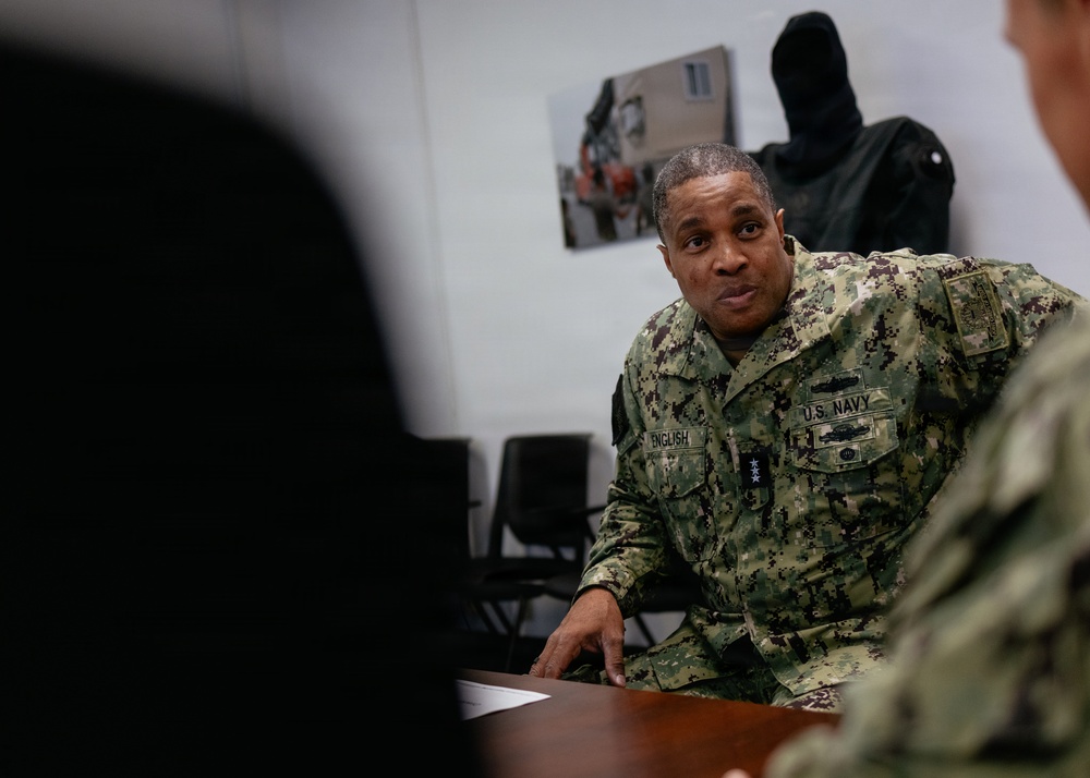 Vice Adm. Dion English Visits EOD Expeditionary Support Unit One