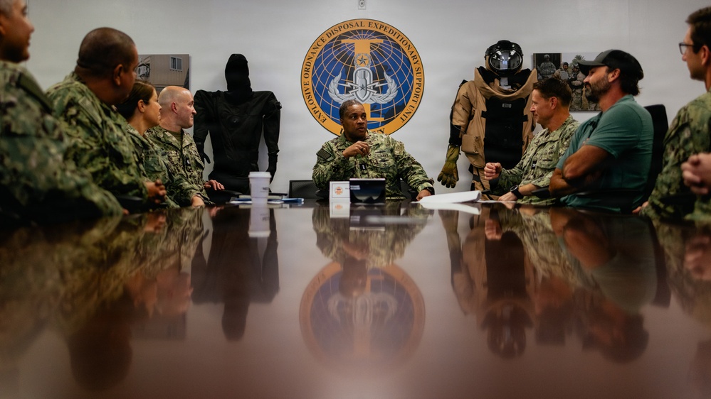 Vice Adm. Dion English Visits EOD Expeditionary Support Unit One